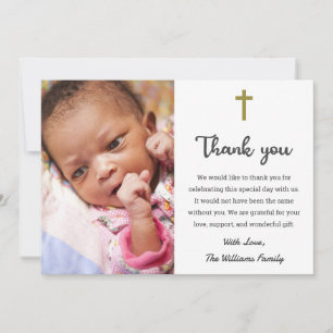 Religious Christian Baptism Christening Communion Thank You Card