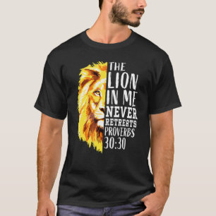 Religious Christian Bible Verse Men Dad Lion of Ju T-Shirt