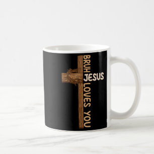 Religious Christian Boys Teens Kids Bruh Jesus Lov Coffee Mug