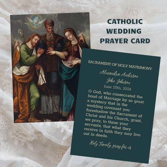 Religious Christian Catholic Wedding Prayer Holy Card (Creator Uploaded)