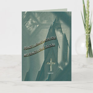 Religious Christian faith Peace I Leave with You  Card