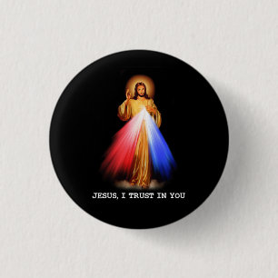 Religious Christian Jesus I Trust In You Religion  3 Cm Round Badge