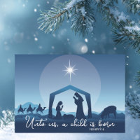 Religious Christmas Bible Verse Nativity Scene