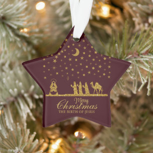 Religious Christmas, Birth of Jesus, Three King's Ornament
