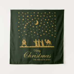 Religious Christmas, Birth of Jesus, Three King's Tapestry