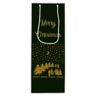 Religious Christmas, Birth of Jesus Wine Gift Bag