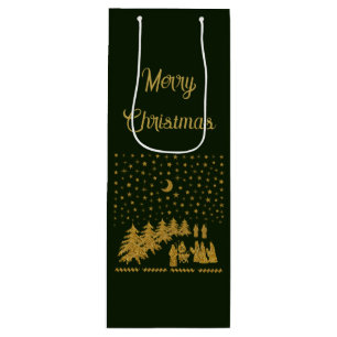 Religious Christmas, Birth of Jesus Wine Gift Bag
