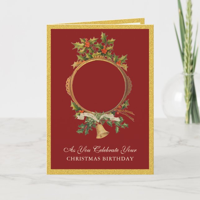 Religious Christmas Birthday Jesus Mary Scripture Holiday Card (Front)