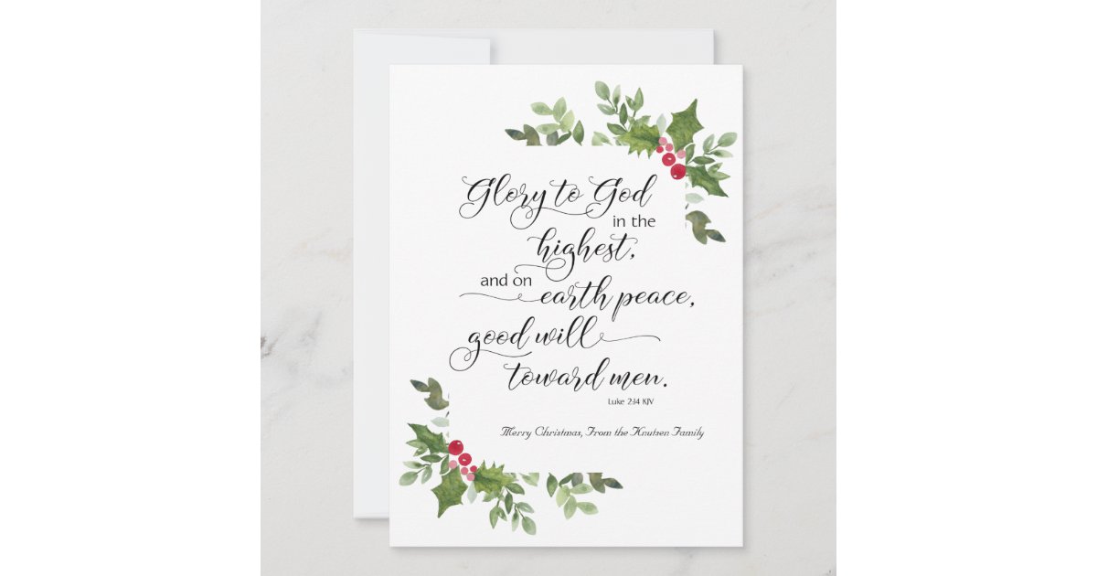 Religious Christmas Card KJV Bible Verse | Zazzle.co.nz