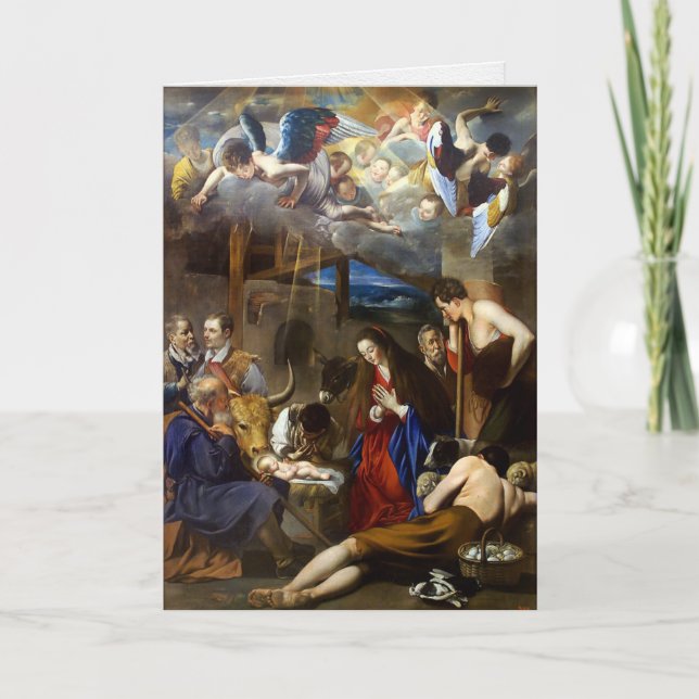 Religious Christmas Cards | Adoration Shepherds 10 (Front)