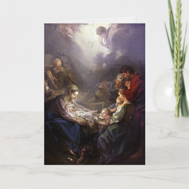 Religious Christmas Cards | Adoration Shepherds 7 (Front)