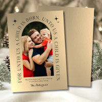 Religious Christmas Family Photo Minimalist