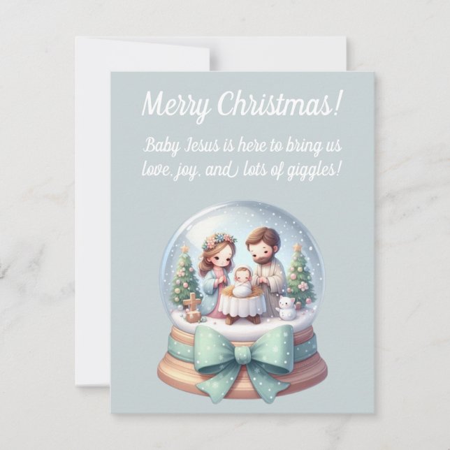 Religious Christmas Greeting Card for Kids (Front)