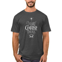 Religious Christmas Grey Chalkboard Jesus Christ