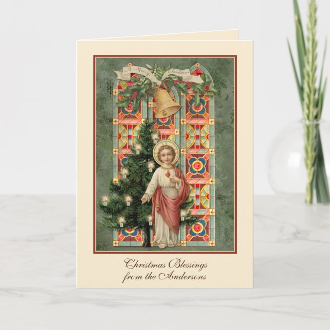 Religious Christmas Jesus Scripture Prayer Holiday Card (Front)