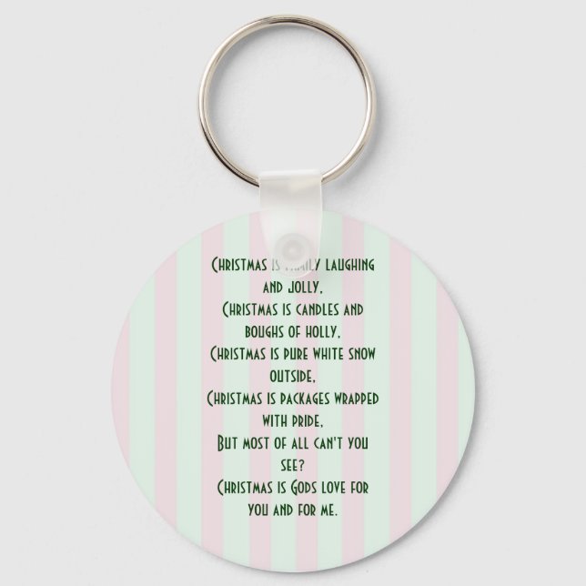 Religious Christmas Meaning Keychain (Front)