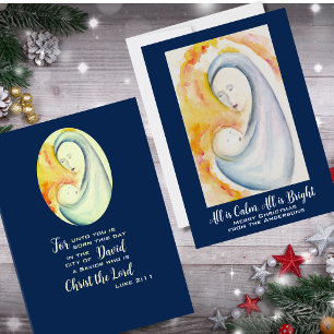 Religious Christmas Nativity Bible Scripture Holiday Card