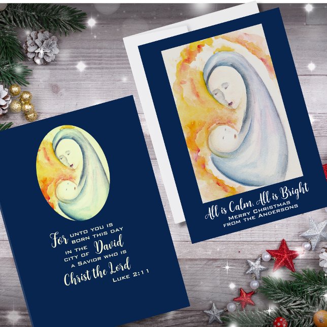 Religious Christmas Nativity Bible Scripture  Holiday Card (Creator Uploaded)