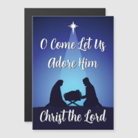 Religious Christmas Nativity Scene Magnet Card