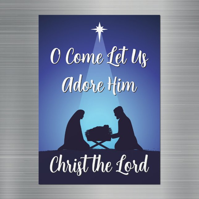 Religious Christmas Nativity Scene Magnet Card (Creator Uploaded)
