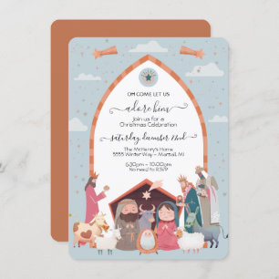 Religious Christmas Nativity Scene Party Invitatio Invitation