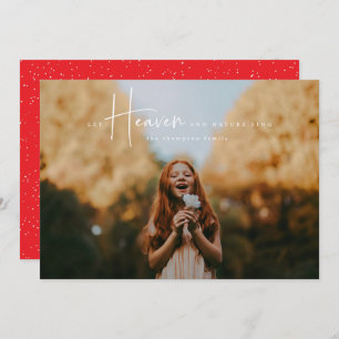 Religious Christmas Photo Card Heaven and Nature