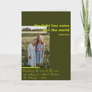 Religious Christmas photo greeting Holiday Card