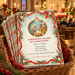 Religious Christmas Program Sacred Music Invitation