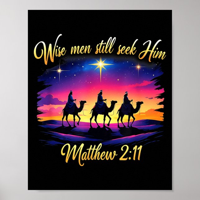 Religious Christmas Wise Men Still Seek Him 3 King Poster (Front)