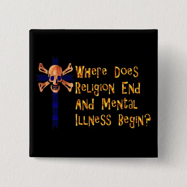 Religious Crazies 15 Cm Square Badge (Front)