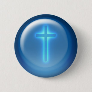 Religious Cross   Christian 6 Cm Round Badge