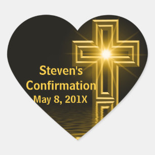 Religious Cross Christian Confirmation Stickers