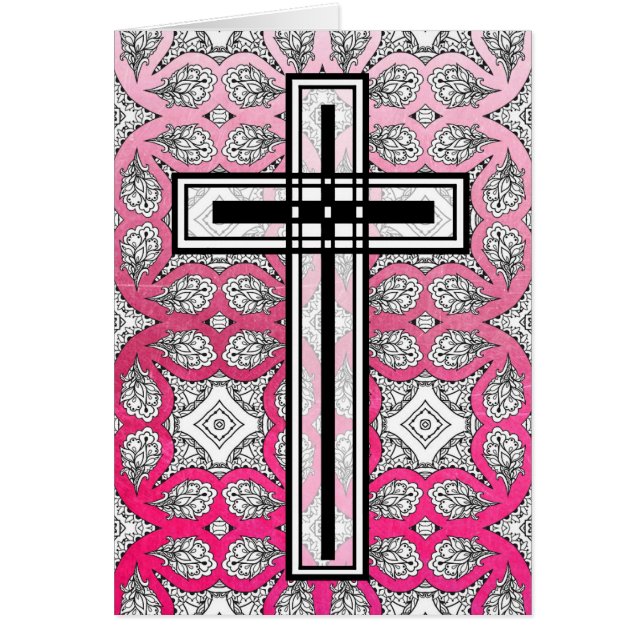 Religious Cross Easter Quote Card (Front)