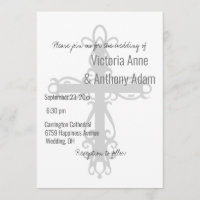 Religious Cross Elegant Christian Simple Wedding