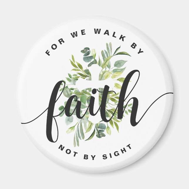 Religious Cross Faith Bible Verse Magnet (Front)