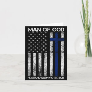 Religious Cross Fathers Day Man Illustration Card