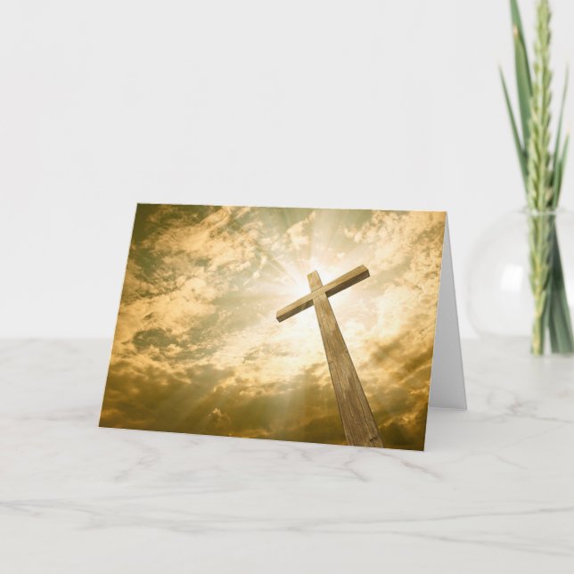 Religious Cross Greeting Card (Front)