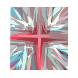 Religious cross starburst notepad
