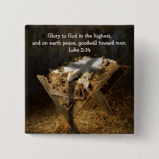 Religious Custom Christmas Button 