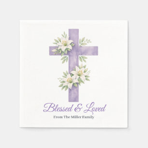 Religious Easter Blessings Mother’s Day Cross Napkin