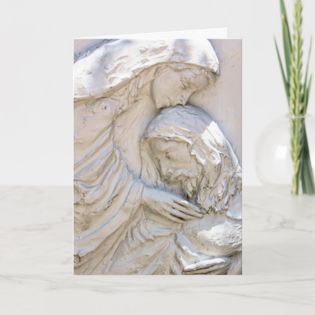 Religious Easter Card Christ and Mary (Front)