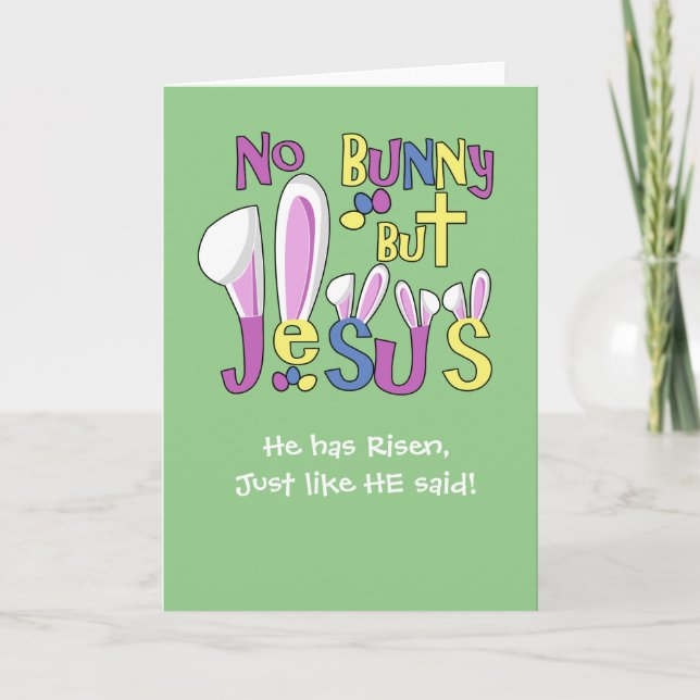 Religious Easter Cards - Kids Easter Bunny (Front)