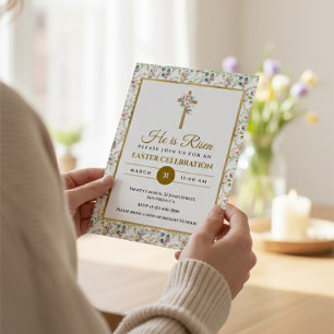 Religious Easter Christian Holiday He Is Risen  Card