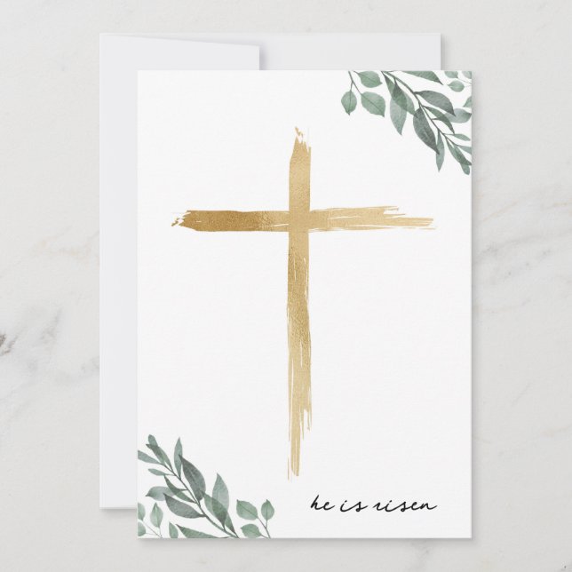 Religious Easter Cross Greeting Bible Card (Front)