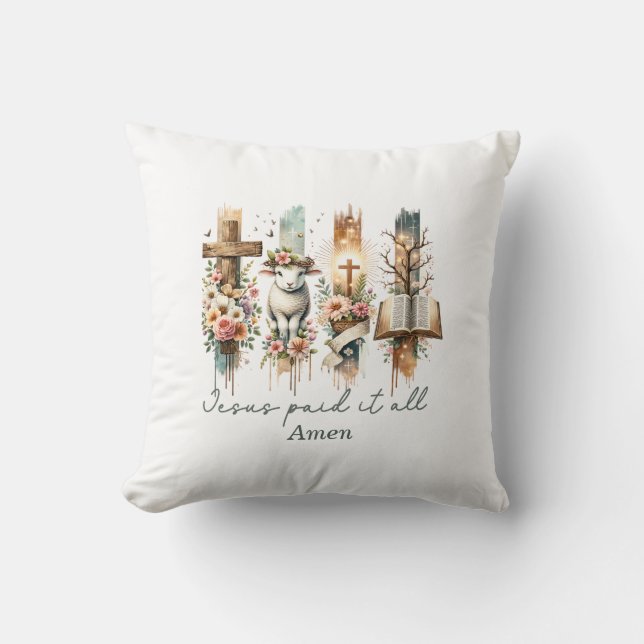 Religious Easter Cushion (Front)