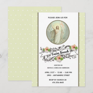 Religious Easter Spring Pascha Brunch Dinner Invitation
