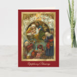 Religious Epiphany Three Kings Prayer Jesus Holiday Card<br><div class="desc">Featuring a beautiful traditional religious image of Jesus being adored by the Blessed Virgin Mary,  St. Joseph and the Magi,  the Three Kings. Inside is a traditional Epiphany prayer and scripture verse.  All text and fonts can be modified and personalised.</div>