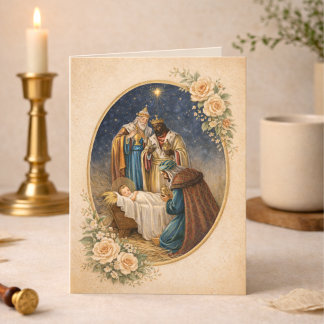 Religious Epiphany Three Kings Prayer Jesus Holiday Card