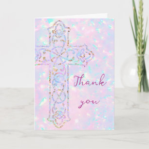 religious event elegant thank you card