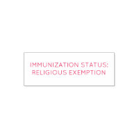 Religious Exemption from immunisations; stamp